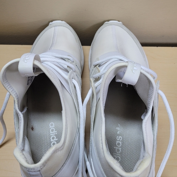 Adidas Original Tubular Radial White on White Men's Size 11.5 - Picture 4 of 12